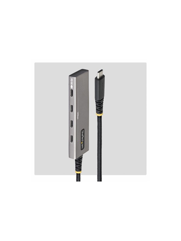 StarTech.com Startech - hub - 4-port 10 Gbps 100 W PD charging overcurrent protection PCR aluminium - 4 ports USB Hub - USB 3.2 - 4 porte - Grey