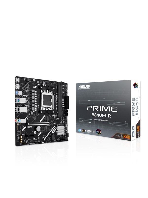 ASUS PRIME B840M-R Moderkort - AMD B840 - AMD AM5 - DDR5 RAM - Micro-ATX