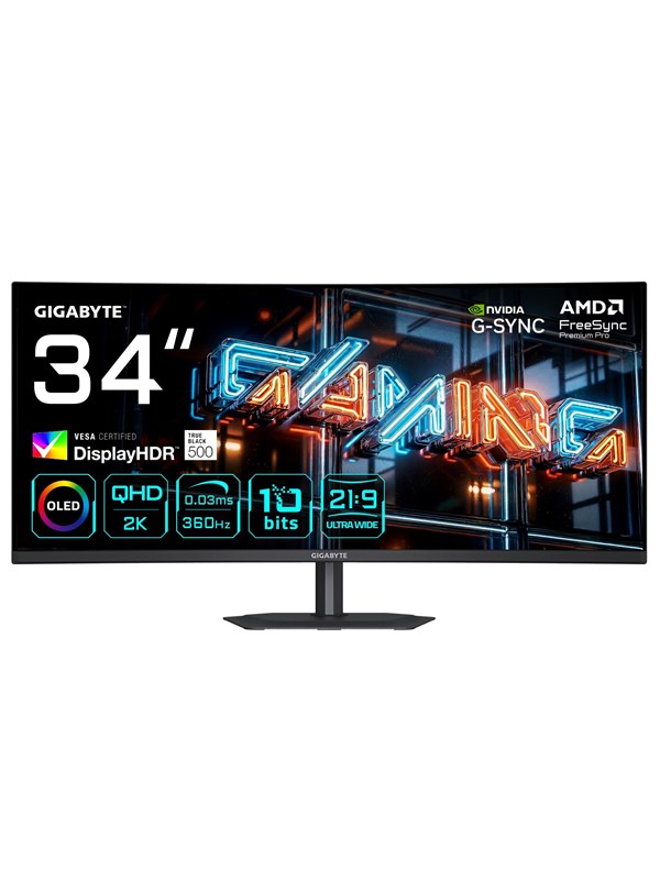34" GIGABYTE MO34WQC36 - 3440 x 1440 (WQHD) - 360Hz - QD-OLED
