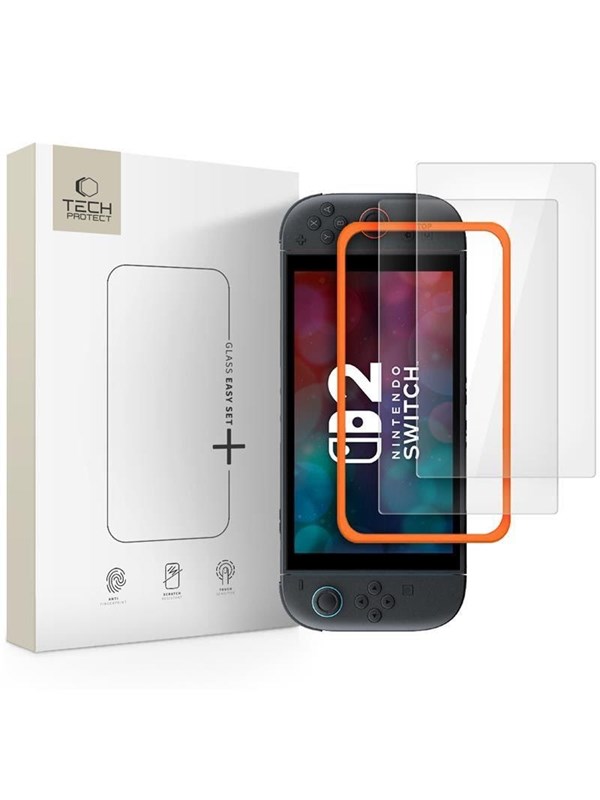 Produktfoto för [2-Pack] Tech-Protect Nintendo Switch 2 Härdat Glas Skärmskydd Easy Set