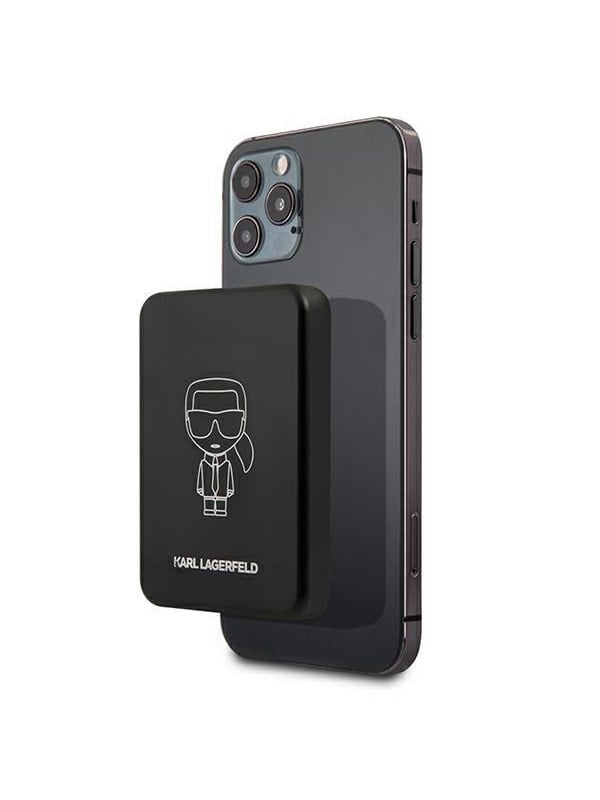 Karl Lagerfeld 3000mAh Inductive Powerbank with MagSafe - Black PowerBank - Svart - 3000 mAh