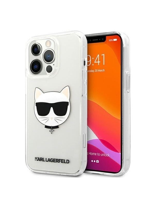 Produktfoto för Karl Lagerfeld Choupette Head Skal iPhone 13 Pro Max - Transparent