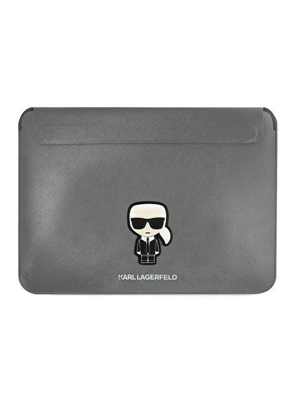 Produktfoto för Karl Lagerfeld Saffiano Karl Datorfodral 13/14" - Silver