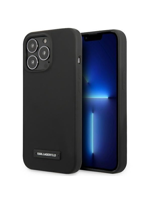 Produktfoto för Karl Lagerfeld iPhone 13 Pro Max Skal Silicone Plaque - Svart