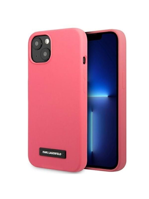 Produktfoto för Karl Lagerfeld iPhone 13 Skal Silicone Plaque - Fuchsia