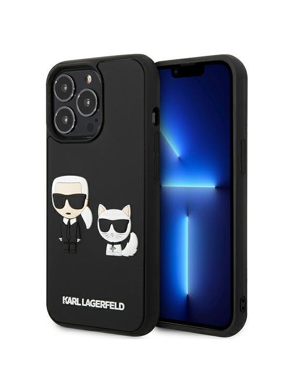 Karl Lagerfeld KLHCP13L3DRKCK iPhone 13 Pro / 13 6.1" black/black hardcase Karl&amp;Choupette Ikonik 3D