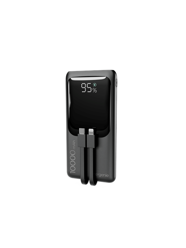 Gembird 20 W Fast charging powerbank with cable PowerBank - Svart - 10000 mAh