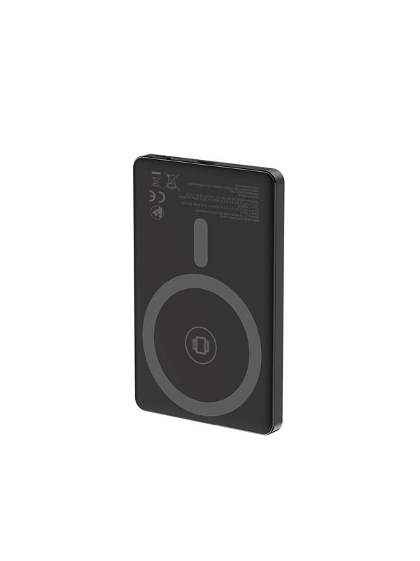 Gembird 15 W Magnetic wireless powerbank with LCD PowerBank - Svart - 5000 mAh