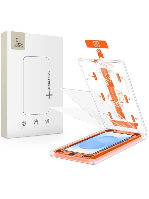 Produktfoto för [2-Pack] Galaxy S25 Härdat Glas Skärmskydd Quick Set