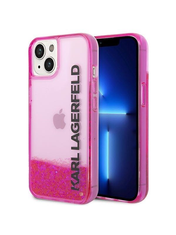Karl Lagerfeld Liquid Glitter Elong Case for iPhone 14 Plus - Pink