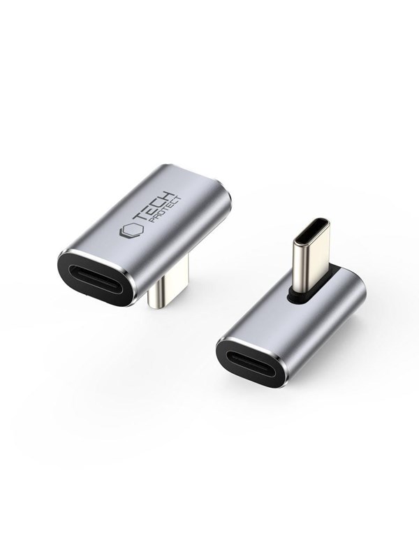 Tech-Protect Ultraboost AA03 USB-C Angle Adapter - Grey
