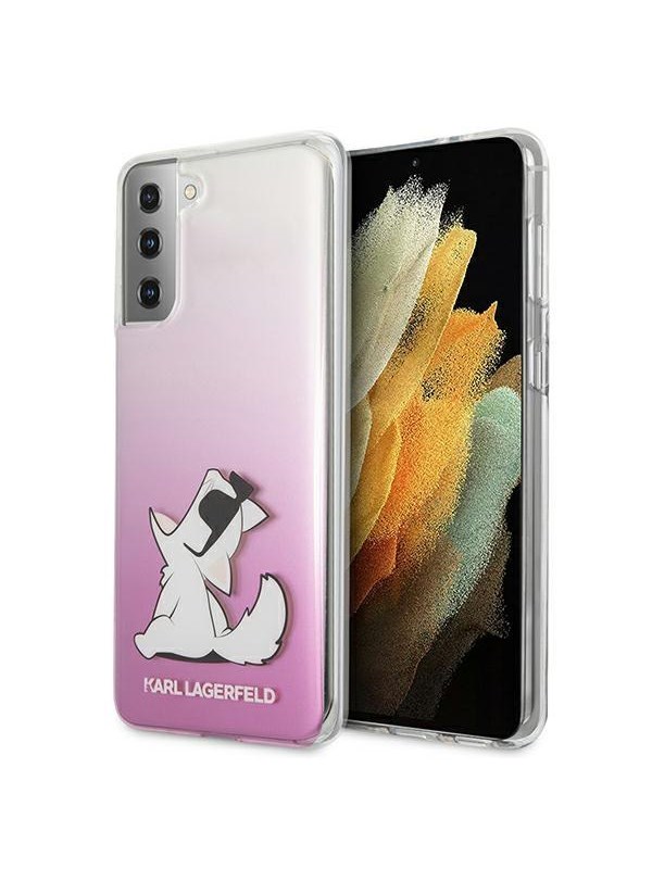 Produktfoto för Karl Lagerfeld Skal S21 Plus Choupette Fun - Rosa
