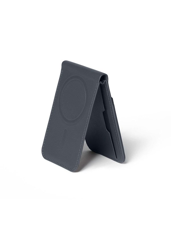 Mujjo Magsafe Leather Wallet Stand - Basalt