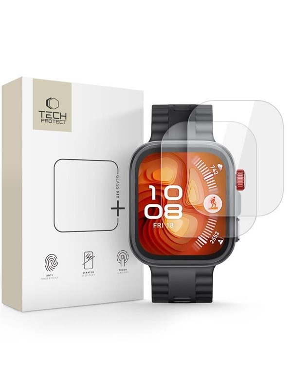 Tech-Protect Glass Fit+ 2-pack Tempered Glass for Huawei Watch Fit 4 Pro - Clear
