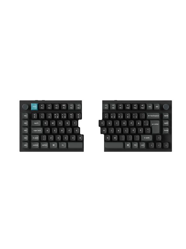 Keychron Q11 Ultra 75% Split 8K Wireless Tri-Mode - POM Red - Gaming Keyboard - Utan numpad - Nordisk - Svart