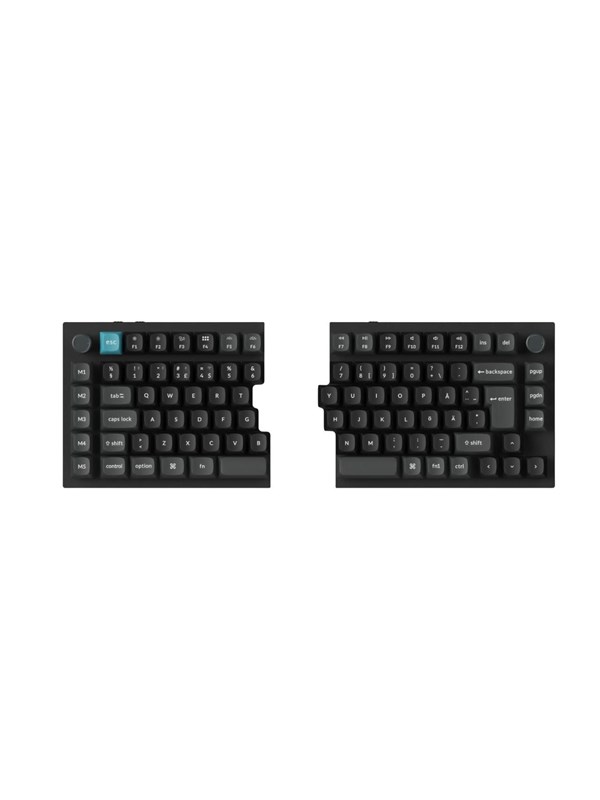 Keychron Q11 Ultra 75% Split 8K Wireless Tri-Mode - POM Brown - Gaming Keyboard - Utan numpad - Nordisk - Svart