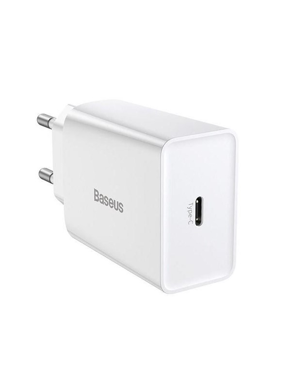 Baseus Speed Mini Quick Charger USB-C PD 3A 20W - White