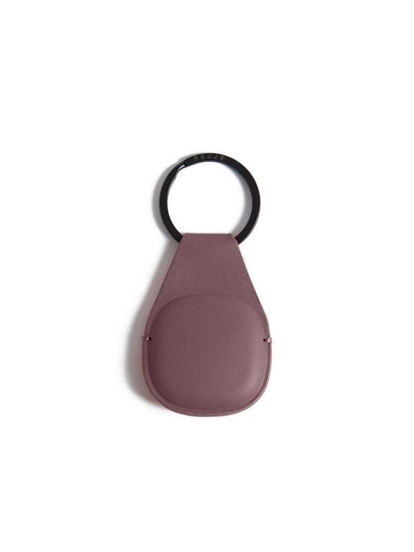 Mujjo Leather AirTag Keychain - Bronze Red