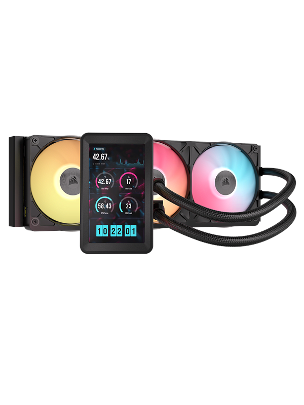 iCUE LINK TITAN II 360 RX LCD - CPU Vattenkylare - Max 32 dBA