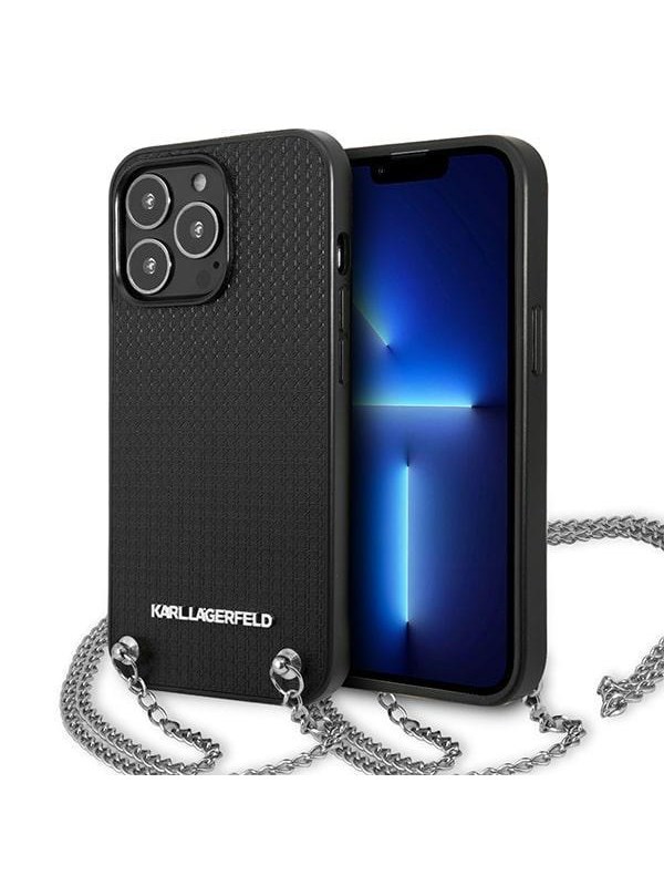 Karl Lagerfeld Monogram Plaque Case for iPhone 13 Pro / 13 6.1" - Black