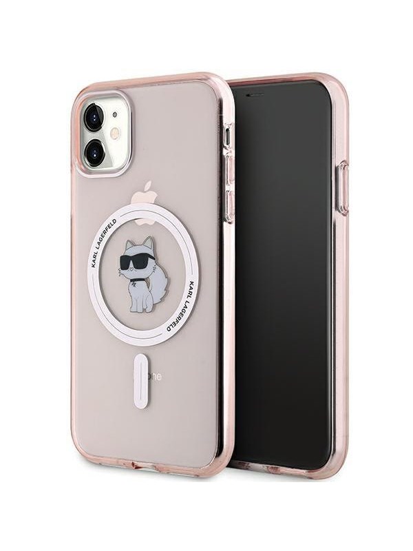 Karl Lagerfeld IML Choupette MagSafe case for iPhone 11 / Xr - pink