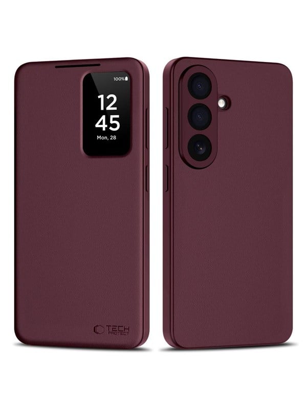 Produktfoto för Tech-Protect Smart Wallet Skal till Samsung Galaxy S26 - Vinröd
