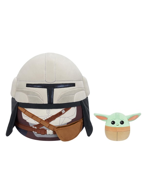 Squishmallows 30 cm Mandalorian and 9 cm Grogu