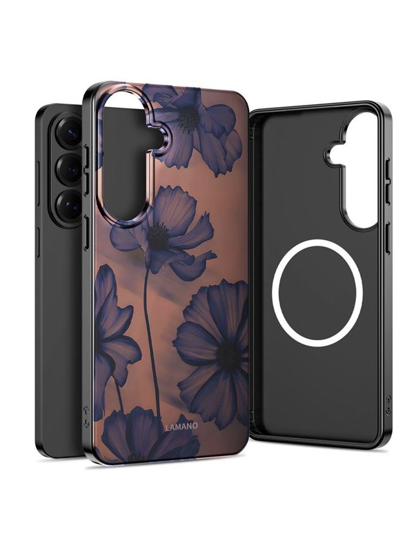 Tech-Protect  Lamano MagSafe Case for Samsung Galaxy S26 - Brown and Purple
