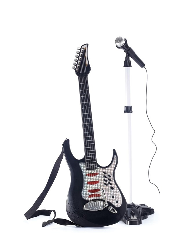 Produktfoto för Amo Toys 501073, Musikinstrument leksak, Gitarr, 3 År, AA, 1,3 kg, Svart, Grå