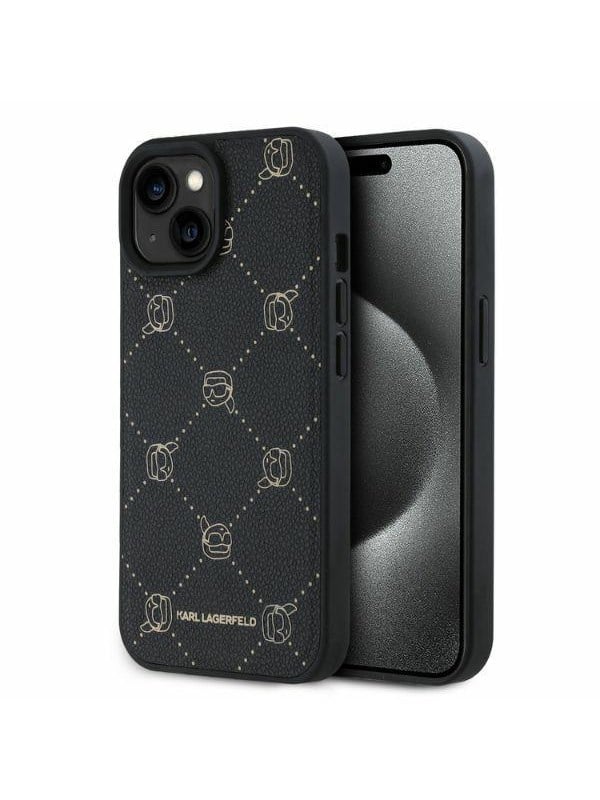 Produktfoto för Karl Lagerfeld iPhone 15 Mobilskal MagSafe Karl Heads - Svart