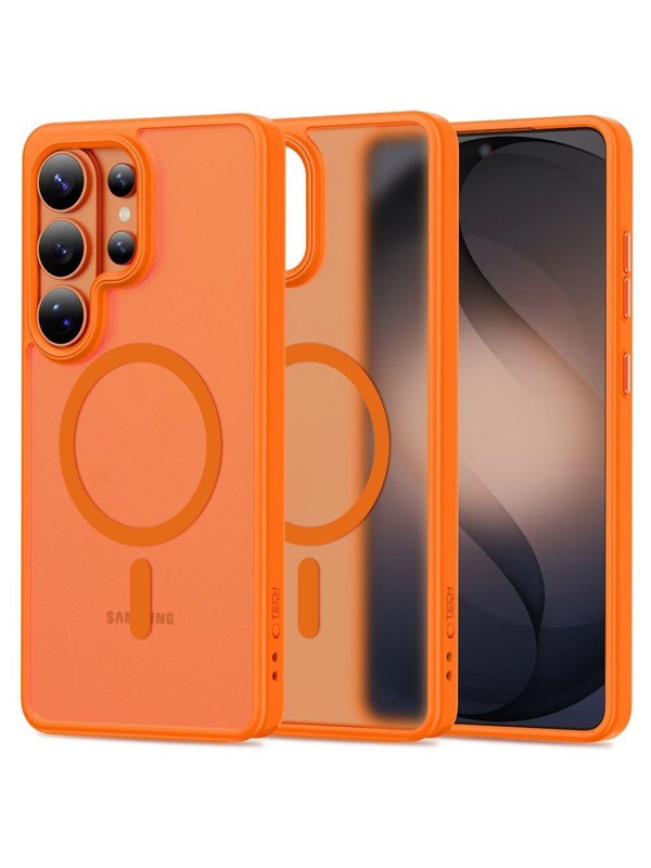 Produktfoto för Tech-Protect Magmat MagSafe Skal till Samsung Galaxy S26 Ultra - Matt orange