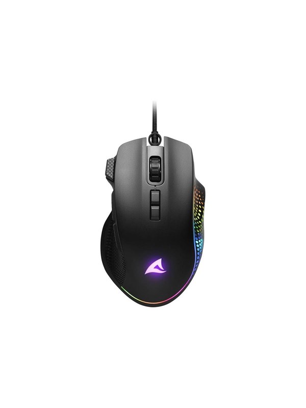 Sharkoon SHARK Force 3 - mouse - USB - black - Mouse - Optic - 8 knappar - Svart