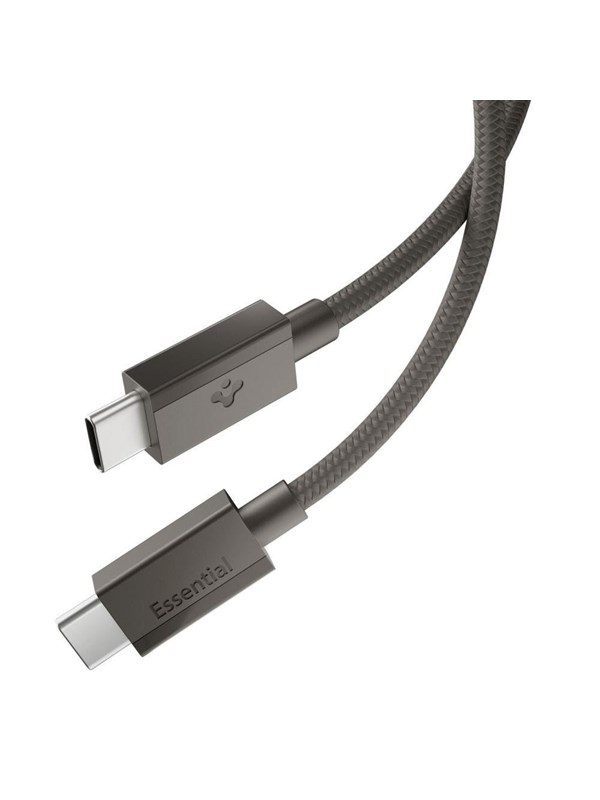 Spigen Essential USB-C to USB-C 60W Fabric Cable - 1.5m - Gunmetal