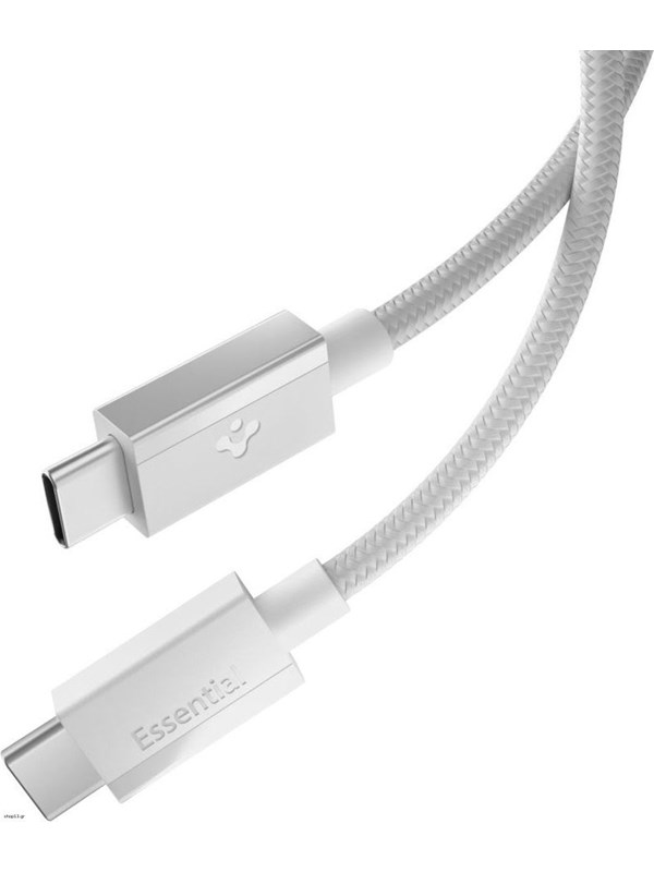 Spigen Essential USB-C to USB-C 60W Fabric Cable - 1.5m - White