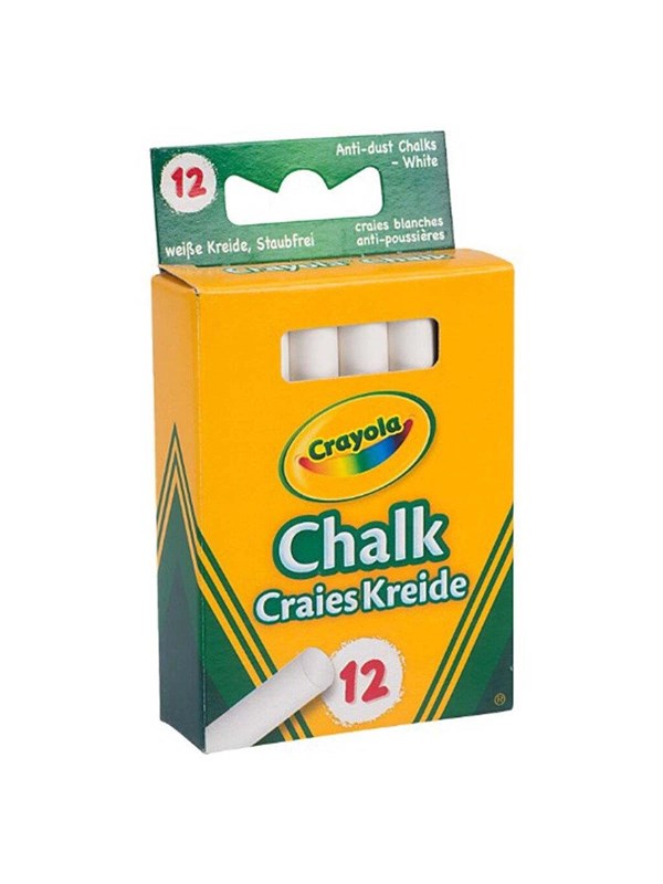 Crayola Anti Dust Chalk - White 12 pcs