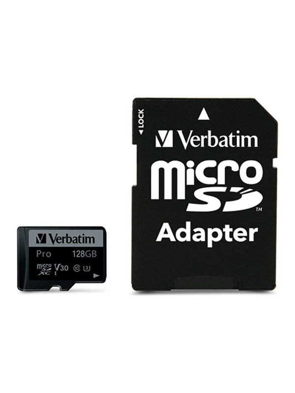 Verbatim Pro U3 microSD/SD - 90MB/s - 128GB