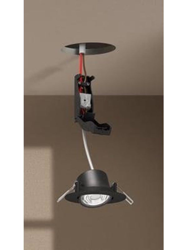 Philips Cilantro inbyggnadsspot, Step Dim, 5W, 2700K, svart