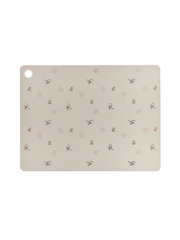 Produktfoto för OYOY MINI - Placemat Dina Dino - Placemat för barn - 306 Clay - H0,2 x L45 x W34 cm