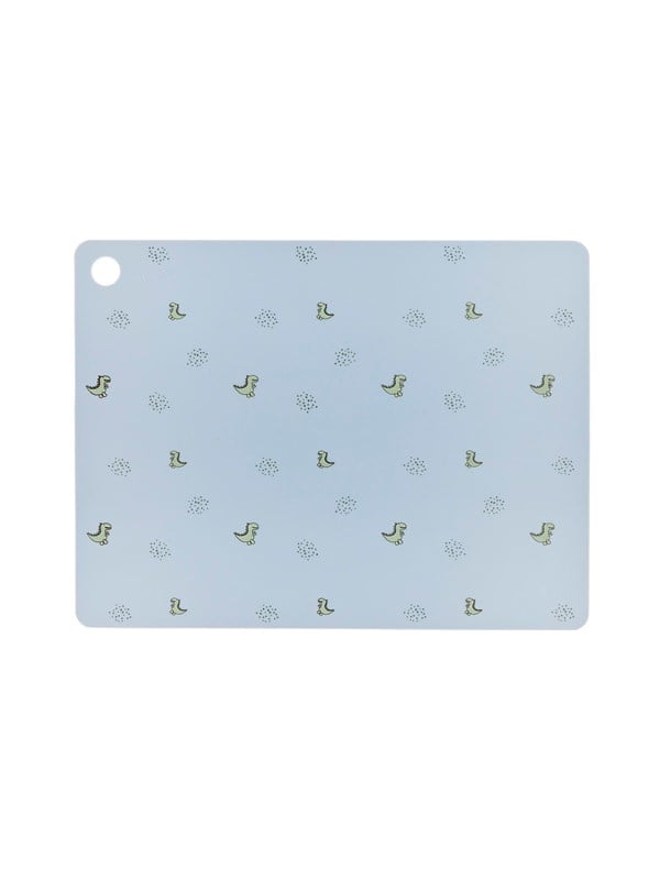 Produktfoto för OYOY MINI - Placemat Theo Dino - Placemat för barn - 603 Pale Blue - H0,2 x L45 x W34 cm