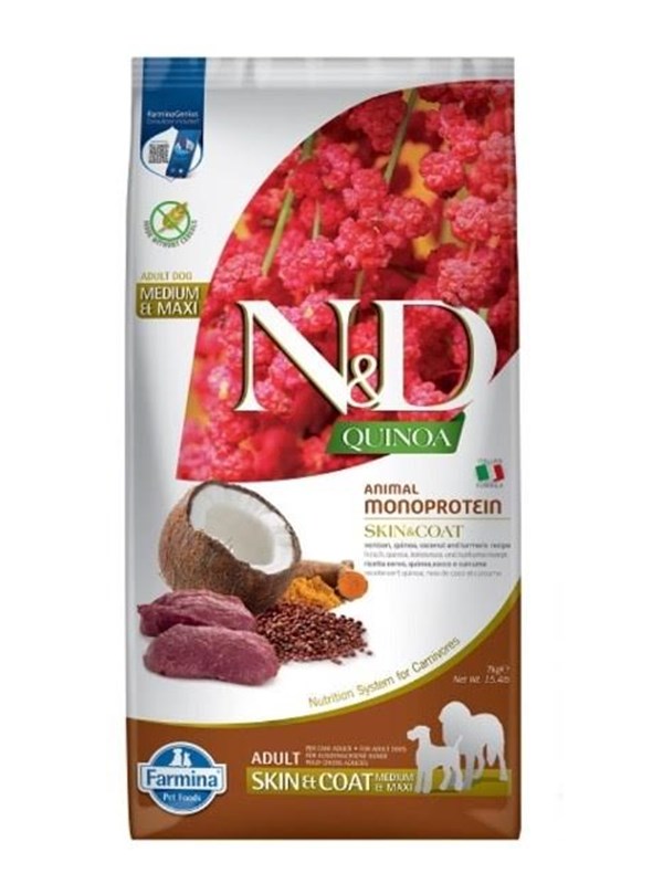 Farmina N&amp;D Quinoa Dog Skin&amp;Coat Venison&amp;Coconut Adult Medium&amp;Maxi - dry dog food - 7 kg