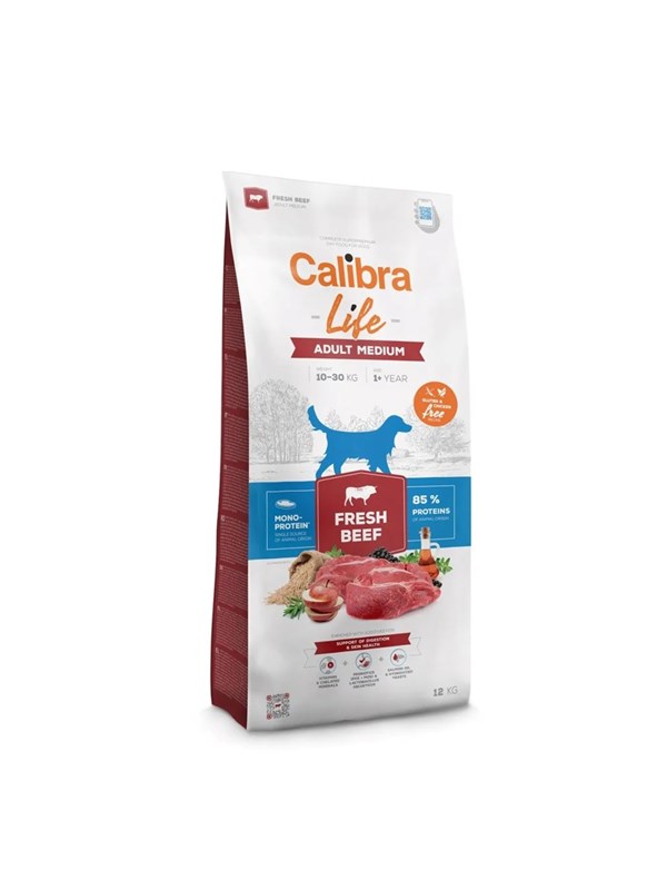 Calibra Dog Life Adult Medium Fresh Beef - dry dog food - 12kg