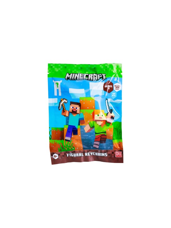 Minecraft 6 cm Figural Keychains 1 pc foilbag Asst