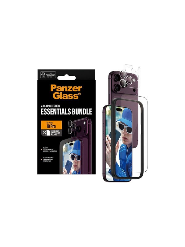 PanzerGlass 2-in-1 Essentials Bundle Apple iPhone 18 Pro - Köp för SEK 419 - Spara 20%