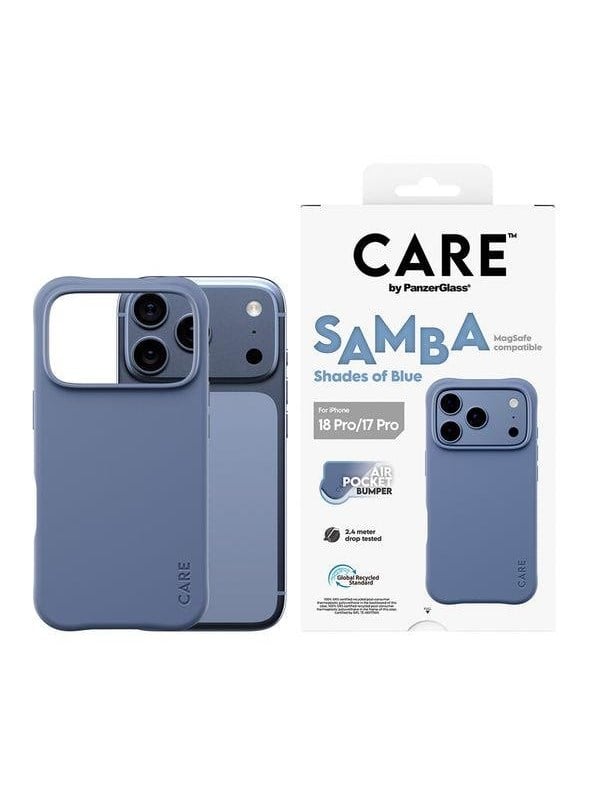 CARE by PanzerGlass Samba Case Shades of Blue w. MagSafe Apple iPhone 18 Pro | 17 Pro - Köp för SEK 199 - Spara 33%