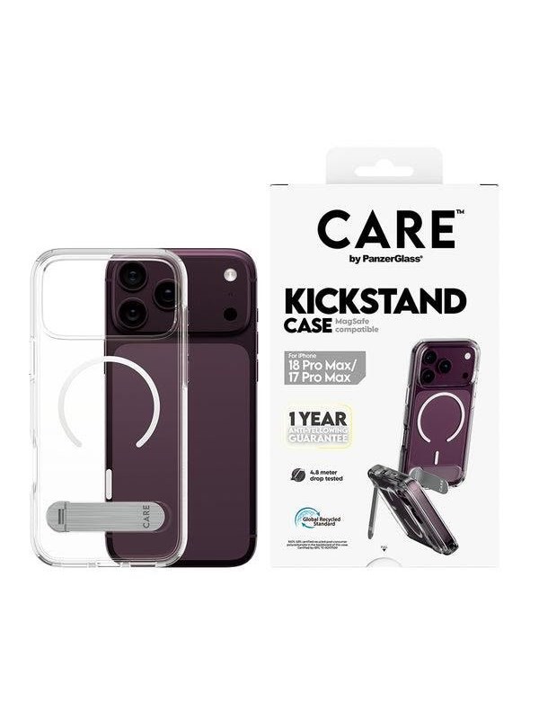 CARE by PanzerGlass Kickstand Case Transparent w. White MagSafe Apple iPhone 18 Pro Max | 17 Pro Max - Köp för SEK 389 - Spara 26%