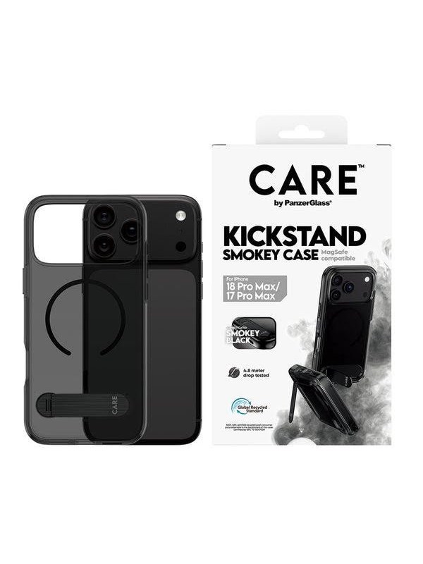 CARE by PanzerGlass Kickstand Case Smokey w. Black MagSafe Apple iPhone 18 Pro Max | 17 Pro Max - Köp för SEK 389 - Spara 26%