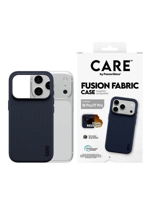 CARE by PanzerGlass Fusion Fabric Case Blue w. MagSafe Apple iPhone 18 Pro | 17 Pro - Köp för SEK 409 - Spara 30%