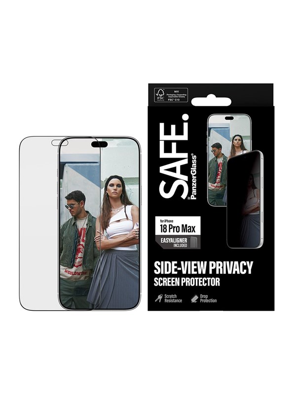 SAFE by PanzerGlass 2-Way Privacy Screen Protector Apple iPhone 18 Pro Max | Ultra-Wide Fit m. EasyAligner - Köp för SEK 219 - Spara 26%