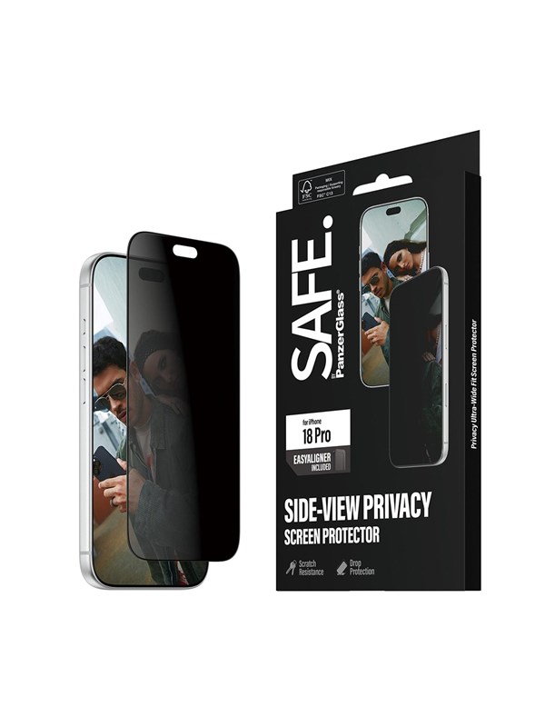 SAFE by PanzerGlass 2-Way Privacy Screen Protector Apple iPhone 18 Pro | Ultra-Wide Fit m. EasyAligner - Köp för SEK 219 - Spara 26%
