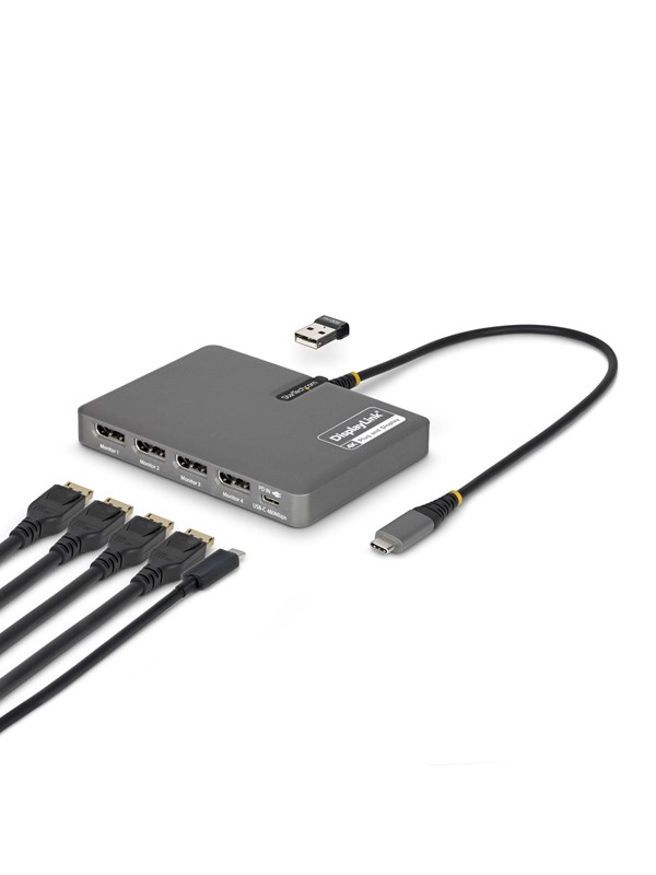 StarTech.com Startech - docking station - USB-C / Displayport - 4 x DP - TAA Compliant